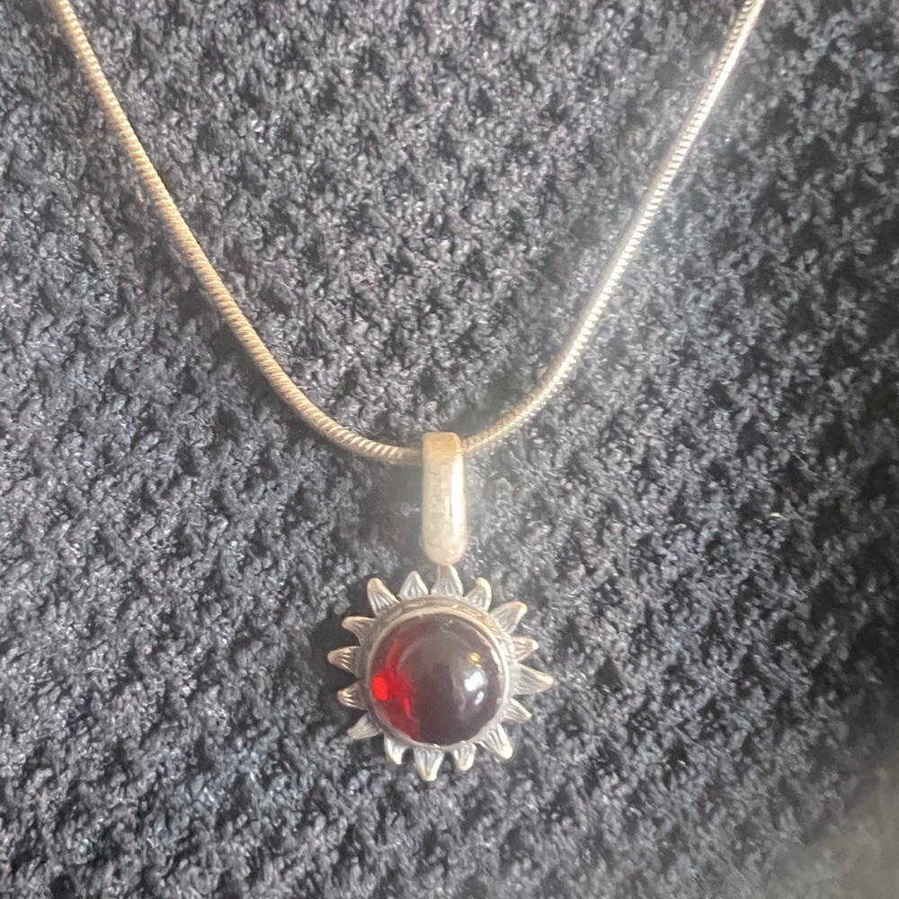 Red amber pendant